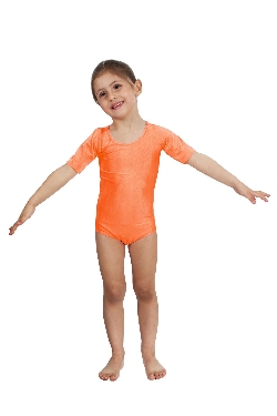 BODY DANZA LYCRA MEZZA MANICA ARANCIONE BABY